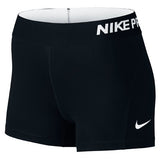 Nike Women's Pro Cool 3-Inch Training Shorts (Black/White/X-Large)