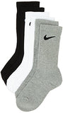 Nike Cotton Cushion Crew Socks - Large (Men's size 8-12) - Grey/Black/White (Pack of 3)