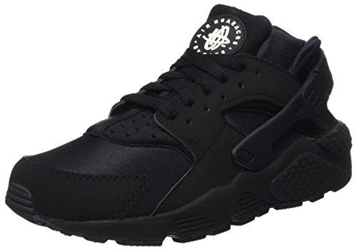 Nike Men's Air Huarache Black/Black/White Running Shoe (9.5)