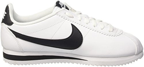 NIKE WOMENS CLASSIC CORTEZ LEATHER WHITE/BLACK/WHITE CASUAL SHOE 8 WOMEN US