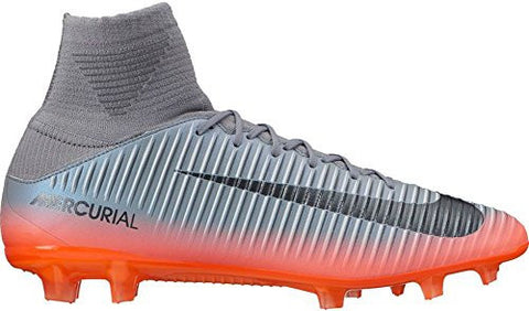Nike Men's Mercurial Veloce III Dynamic Fit CR7 FG Soccer Cleat (Sz. 9.5) Cool Grey, Metallic Hematite