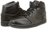 Nike Men's Air Jordan 1 Mid Black/Black/Dark Grey Basketball Shoe - 11 D(M) US