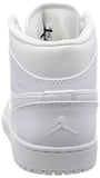 Nike Jordan Men's Air Jordan 1 Mid White/Black/White Basketball Shoe 10.5 Men US