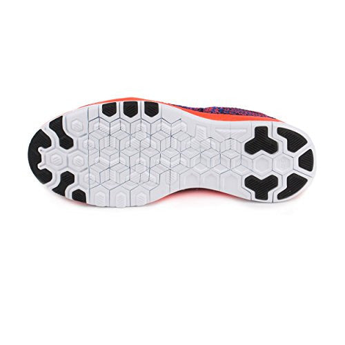 Nike Womens WMNS Free TR Flynkit Black/White/Racer Blue-Bright Crimson Fabric Size 6