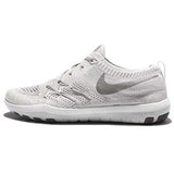 NIKE WOMEN'S FREE TR FOCUS FLYKNIT RUNNING SHOES (9 B(M) US, WHITE/CLEAR GREY/WOLF GREY/METALLIC SILVER)