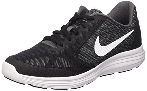 Boys' Nike Revolution 3 (GS) Running Shoe Dark Grey/White-Black-Pure Platinum 4.5Y