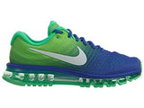 Nike Mens Air Max 2017 Running Shoes Paramount Blue/White/Electro Green 849559-403 Size 11