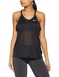 Women's Nike Dri-FIT Cool Strappy Running Tank Black/Reflective Silver Size Medium
