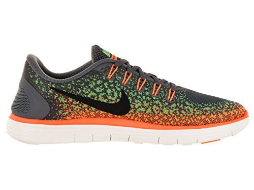 Nike Men's Free Rn Distance Wolf Grey/Black/Rg Grn/Atmc Orng Running Shoe 10 Men US