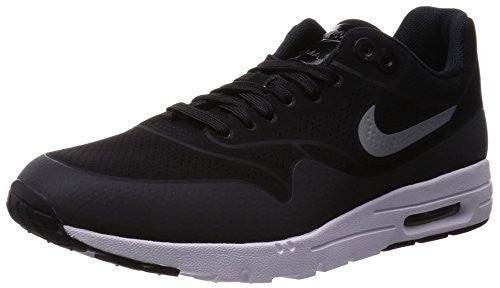 NIKE WOMENS AIR MAX 1 ULTRA MOIRE BLACK/BLACK/MTLLC SLVR/WHITE RUNNING SHOE (6.5)