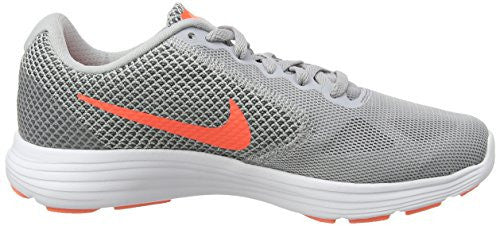 Nike Women's Revolution 3 Running Shoes (7.5, Wlf Gry/Hypr Orng/Cl Gry/Atmc)
