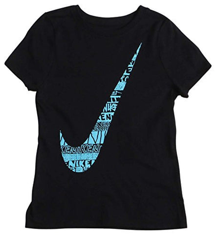 Nike Girl;s Graphic T Shirt Nike Logo Black (medium)