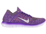 Nike Women's Free Rn Flyknit Grnd Purple/Wht/Brt Mng/Plm Fg Running Shoe 9 Women US