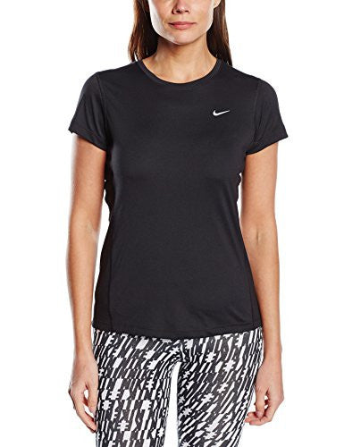 Nike Womens Dri-FIT? Miler Short Sleeve Top Black T-Shirt SM