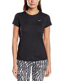 Nike Womens Dri-FIT? Miler Short Sleeve Top Black T-Shirt SM