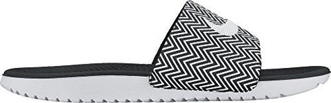 NIKE WOMENS KAWA SLIDE PRINT SANDAL BLACK/WHITE 9