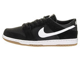 Nike Men's Sb Zoom Dunk Low Pro Black/white Gum Light Brown Skate Shoe (9.5)