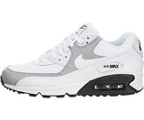 NIKE WOMENS AIR MAX 90 WHITE/WHITE/WOLF GREY/BLACK RUNNING SHOE 6.5 WOMEN US