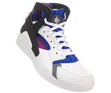 Nike Mens Air Flight Huarache PRM QS, WHITE/BLACK-LYON BLUE-BOLD BERRY, 10.5 M US