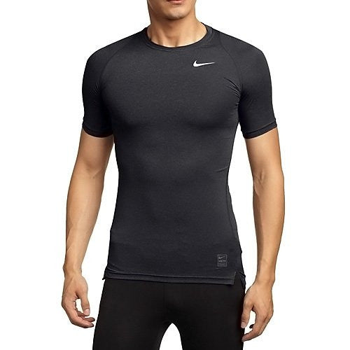 Nike Mens Pro Cool Compression Short Sleeve Top Black/Dark Grey/White 703094-011 Size Medium