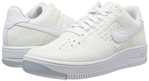 NIKE WOMENS AF1 FLYKNIT LOW WHITE/WHITE CASUAL SHOE 7 WOMEN US