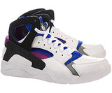 Nike Mens Air Flight Huarache PRM QS, WHITE/BLACK-LYON BLUE-BOLD BERRY, 10.5 M US