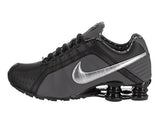 NIKE WOMEN'S SHOX JUNIOR BLACK/METALLIC SILVER RUNNING SHOE 8 WOMEN US