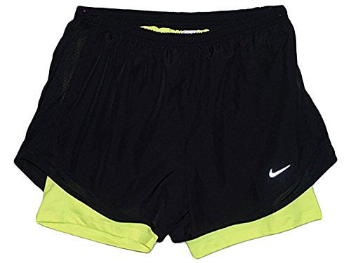 Nike Flex 2-in-1 Women's 3" Running Shorts (Medium, Black/Volt)