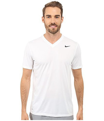 Nike Mens Legend V-Neck Training T-Shirt White/Black 718839-100 Size X-Large