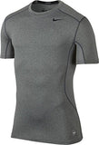 Nike Mens Pro Combat Core 2.0 Fitted SS T-Shirt Carbon Heather/Dk Steel Grey/Black XX-Large