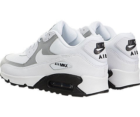 NIKE WOMENS AIR MAX 90 WHITE/WHITE/WOLF GREY/BLACK RUNNING SHOE 6.5 WOMEN US