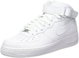 Nike Mens Air Force 1 Mid 07 Basketball Shoes White/White 315123-111 Size 10