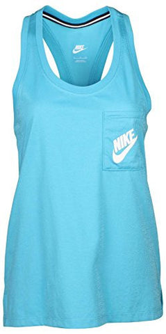 Nike Womens' Signal Racerback Tank Top Light Blue (M)