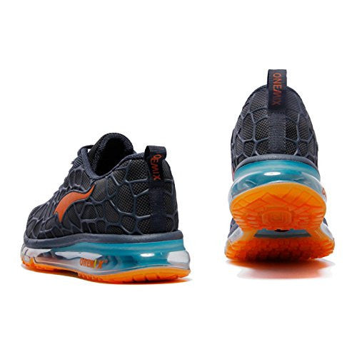 Onemix Men's Lightweight Air Cushion Sport Running Shoes Lake Blue Orange Size 8.5