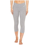 Nike Dry Capri Tight Womens Style (S, Carbon Heather/Carbon Heather/White)