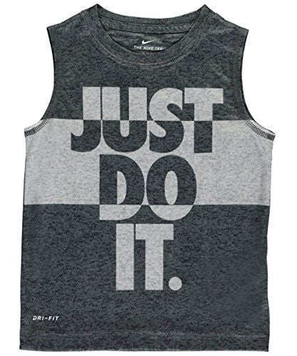 Nike Little Boys' Dri-Fit Sleeveless T-Shirt (Sizes 4 - 7) - cool gray, 7