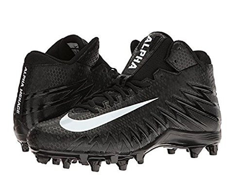 Nike Alpha Menace Varsity Mid Men's Football Cleats (15 D(M) US, Black/White/White)