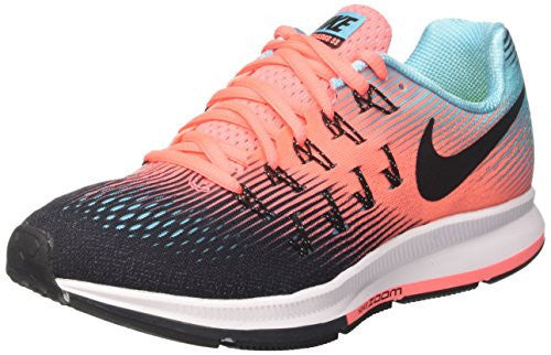 NIKE WOMENS AIR ZOOM PEGASUS 33 BLACK/BLACK LAVA GLOW RUNNING SHOE 8 WOMEN US