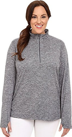 Nike Women's Dri-FIT? Extended Element 1/2 Zip Dark Grey/Heather/Reflective Silver Outerwear 2X