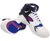 Nike Mens Air Flight Huarache PRM QS, WHITE/BLACK-LYON BLUE-BOLD BERRY, 10.5 M US