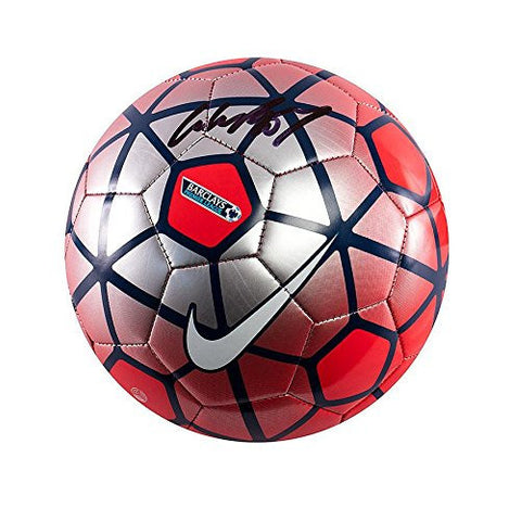 Wayne Rooney Signed Football - Nike Pitch Premier League Football Red & Silver - Autographed Soccer Balls