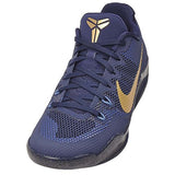 Nike Mens Kobe XI Basketball Shoe (11.5 D(M) US, Midnight Navy / Metallic Gold)