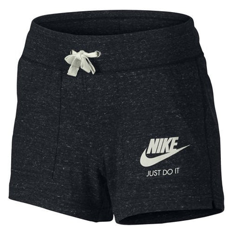 Nike Womens Gym Vintage Shorts Black/Sail 726063-010 Size Small