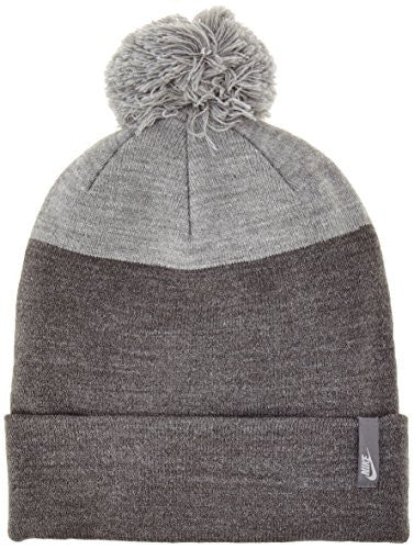 Nike Women's Sportswear Pom Beanie (One Size, Charcoal Heather)