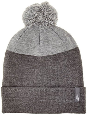 Nike Women's Sportswear Pom Beanie (One Size, Charcoal Heather)