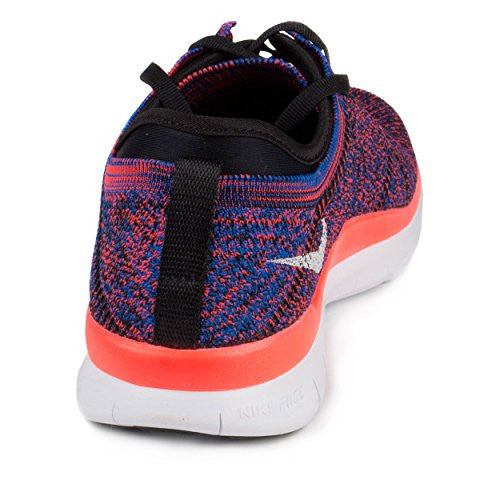 Nike Womens WMNS Free TR Flynkit Black/White/Racer Blue-Bright Crimson Fabric Size 6