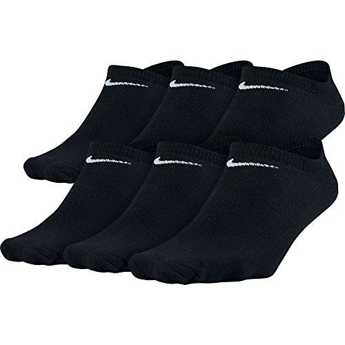Women's Nike Lightweight No-Show Socks (MD (Women's Shoe 6-10), BLACK/WHITE)