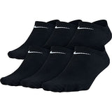 Women's Nike Lightweight No-Show Socks (MD (Women's Shoe 6-10), BLACK/WHITE)