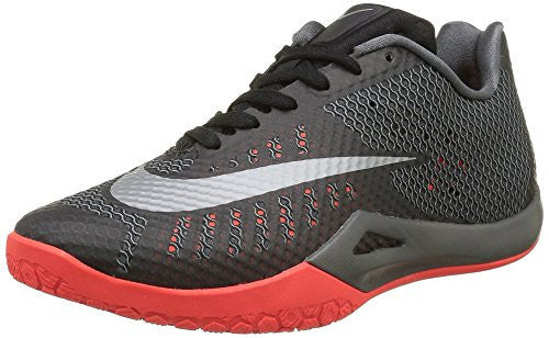 Nike Mens HyperLive Basketball Shoe Black/Dark Grey/Bright Crimson/Metallic Silver 12