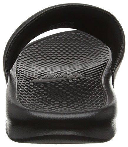 NIKE BENASSI SWOOSH SLIDE SANDALS 14 Men US (BLACK/WHITE)